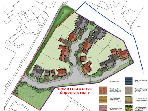 Bond Wolfe Stoke Lacy layout plan Rural Herefordshire housing development for sale in Bond Wolfe February auction