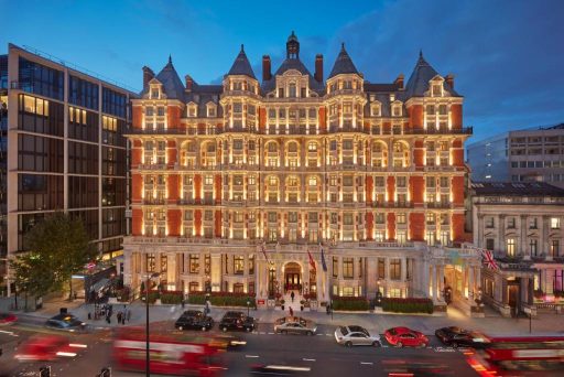 MO Hyde Park London external night Mandarin Oriental Hyde Park, London instals innovative solar tech to decarbonise heating 